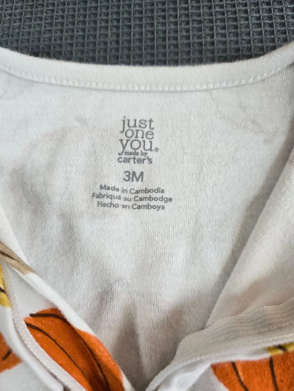 Just One You by Carter's Pumpkin Footed Sleeper 3M